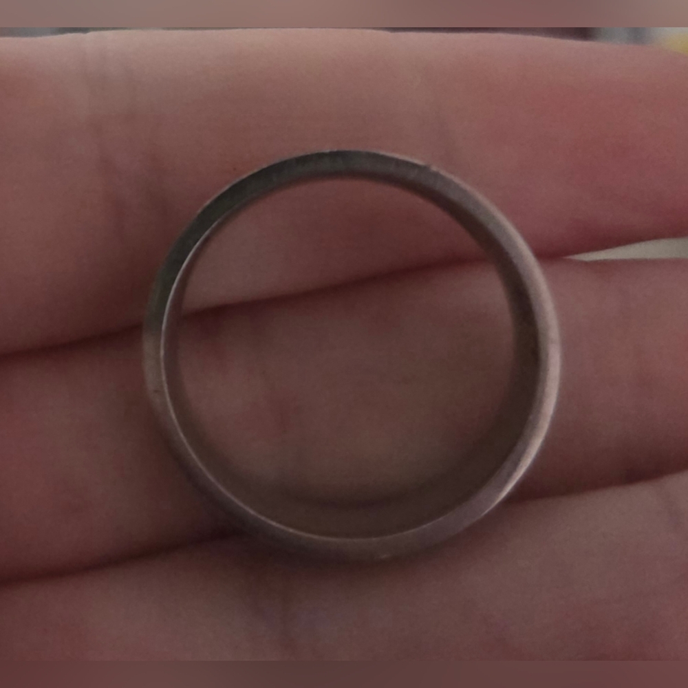 Men's Black and Silver Ring - Picture 2 of 6